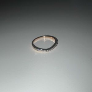 Rose gold wedding band *real diamonds